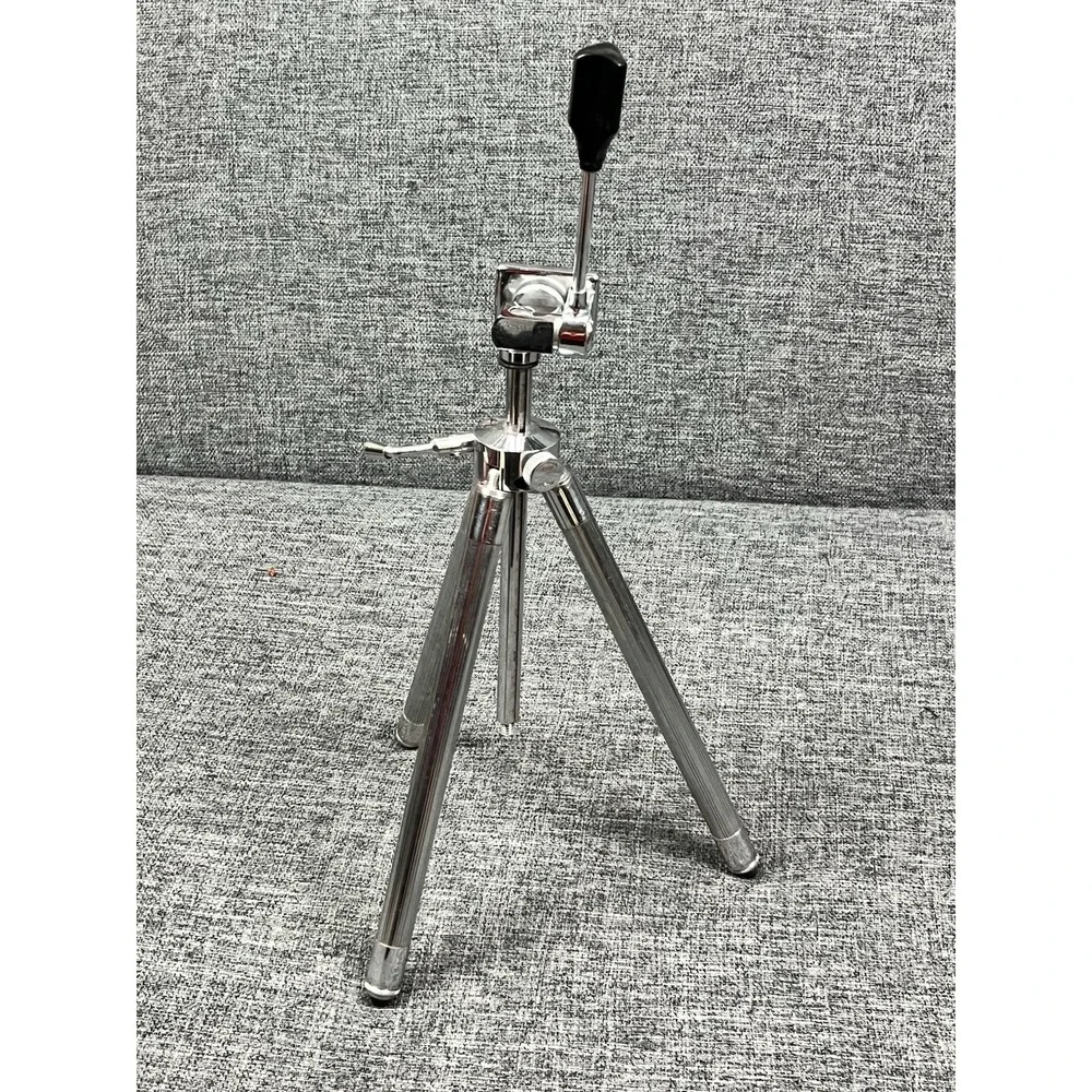 Vintage SUNSET Tabletop Telescoping Chrome‎ Tripod With Case Japan 11